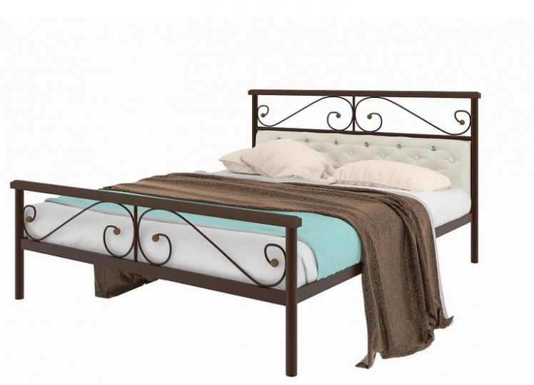 Кровать Эсмеральда плус мягкая 1200х1900 Коричневая / plus_0