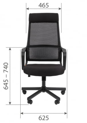 Кресло руководителя Чаирман 590 ткань/сетка Черный / Chairman_4