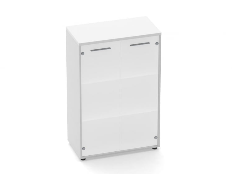 Шкаф 2 широкий 2 стеклянные двери Дека 10.12.161 Белый / Deka_0