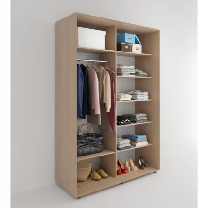 Шкаф-купе 2-х дверный Акцент-Сим Д 1000х600 Дуб молочный_1