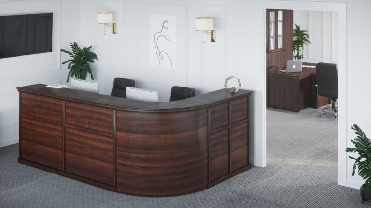 Стойка ресепшн БЕРН БРН8690202 Темный орех / BERN BRN8690202_1