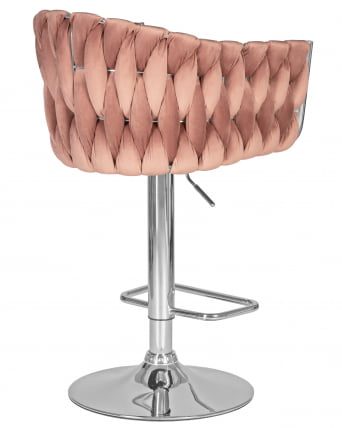 Стул барный ДОБРИН МАРCЕЛ Пудрово-розовый велюр МДЖ9-32 / DOBRIN MARCEL MJ9-32_3
