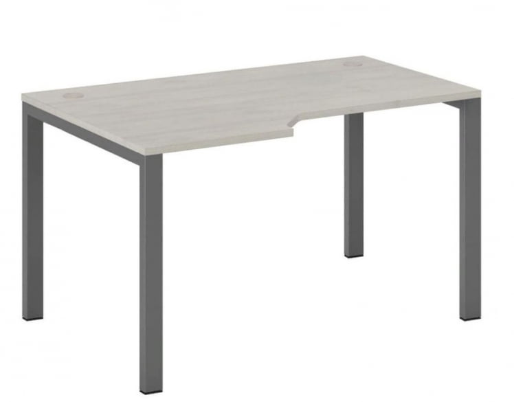 Стол эргономичный левый на металлоопорах Нев Лине НЛН36322424 Дуб шамони светлый / New Line NLN36322424_0