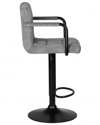 Стул барный ДОБРИН КРУГЕР АРМ БЛАCК (серый вельвет (ЛАР-Е2041-25)) / DOBRIN KRUGER ARM BLACK (LAR-E2041-25))_2