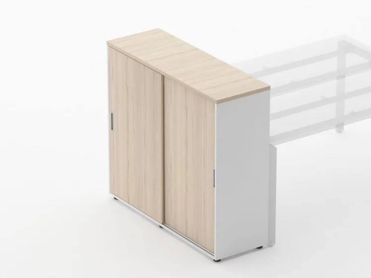 Тумба-купе высокая для рабочего модуля Дека 9.03.125 Туя/Белый / Deka_2