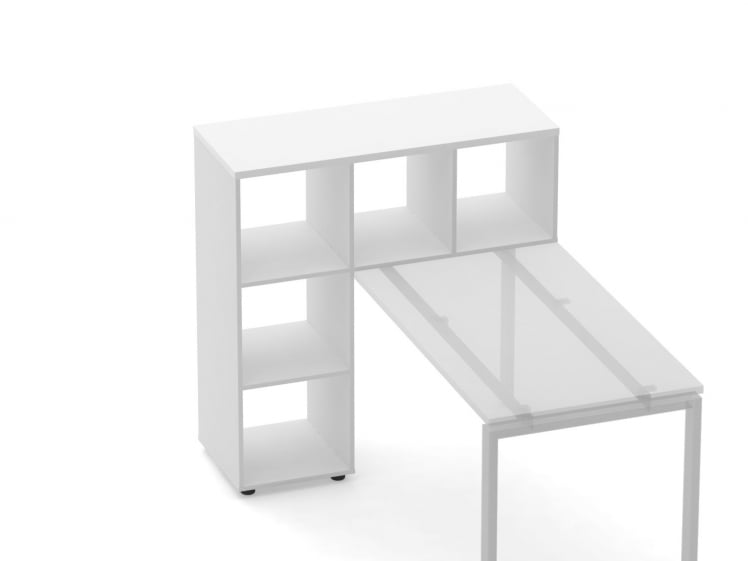 Стеллаж к столу Дека 9.07.11 Белый / Deka_1