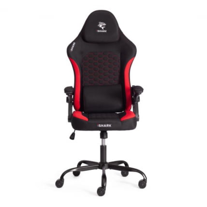 Кресло иШарк ткань, черный / красный / iShark_6