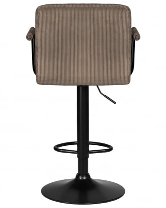 Стул барный ДОБРИН КРУГЕР АРМ БЛАCК (какао вельвет (ЛАР-Е2041-05)) / DOBRIN KRUGER ARM BLACK (LAR-E2041-05))_4