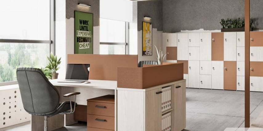 Комплект дверей средних (2 шт.) ЛЕМО Л-018 Карамель нюд / LEMO L-018_1