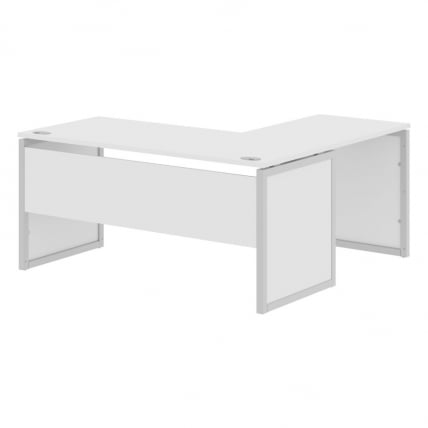 Стол письменный угловой левый КСТЕН-КП КСКПCТ 1615 Л Белый Серый / XTEN-QP XQPCT L_0