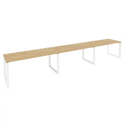 Рабочая станция на О-образном м/к ОНИКС О.МО-РС-3.4.7 Тиквуд Светлый/Белый / ONIX O.MO-RS-3.4.7_0