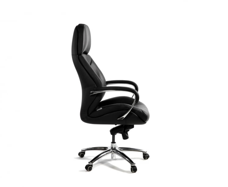 Кресло руководителя ПОРСCХЕ кожа Черный / PORSCHE_2