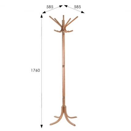 Вешалка напольная В 8Н Светло-коричневый_4