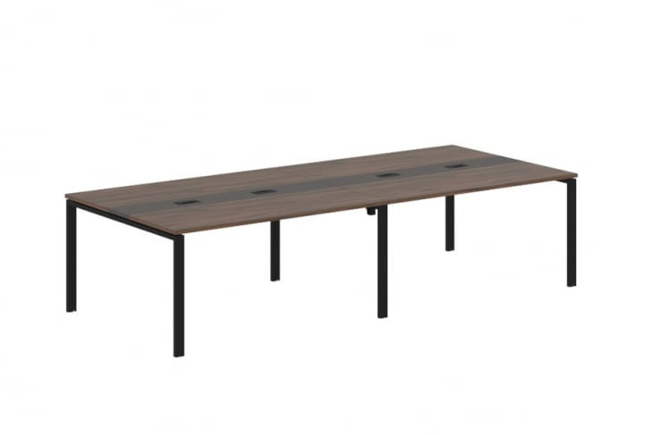 Переговорный стол ЕДИС ЕУCТ 3114 Дуб Денвер темный Мокко Черный / EDIS EUCT_0