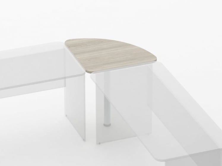 Приставка угловая Глассй 2.16 Дуб сантана светлый / Glassy_1