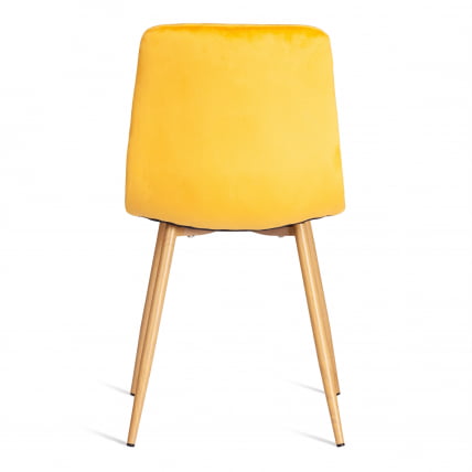 Стул CХИЛЛЙ (мод. 7094-1) вельвет/металл, 44,5х52,5х86 см, йеллов (желтый) ХЛР41 / натуральный / CHILLY (mod. yellow HLR41_3