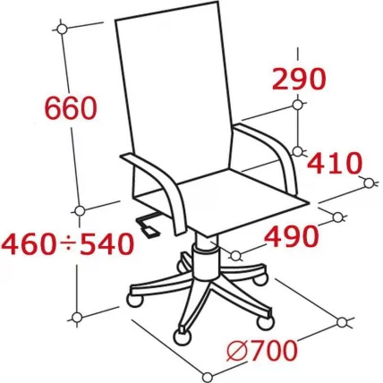 Кресло руководителя ЕЧаир-552 ТТВ Нет 526697 Черное / EChair-552 TTW Net_4