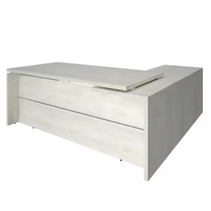 Стол руководителя ЙАЛТА ЛТ-C 18 Л Снежная Платина / YALTA LT-C L_0