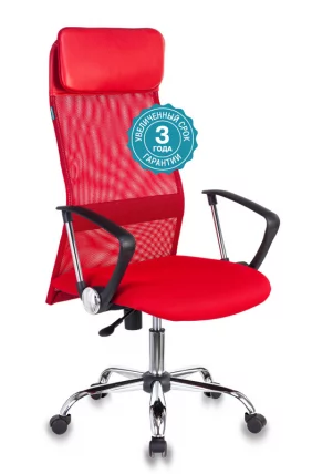 Кресло руководителя Бюрократ КБ-6Н Красный / KB-6N_0