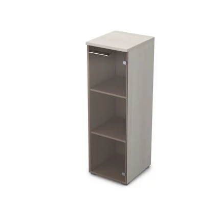 Пенал средний со стеклом ГЛОСС ЛИНЕ 9НП.017.3 Иворй / GLOSS LINE Ivory_0