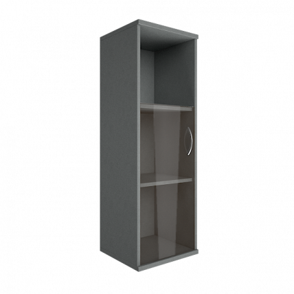 Шкаф средний узкий левый Рива А.СУ-2.2 Л Венге/Металлик / Riva_0