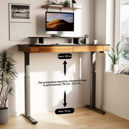 Стол для компьютера c электрической регулировкой по высоте и 2 ящиками ЕУРЕКА ЕРК-ЕД-И55-ВН / c EUREKA ERK-ED-I55-WN_15