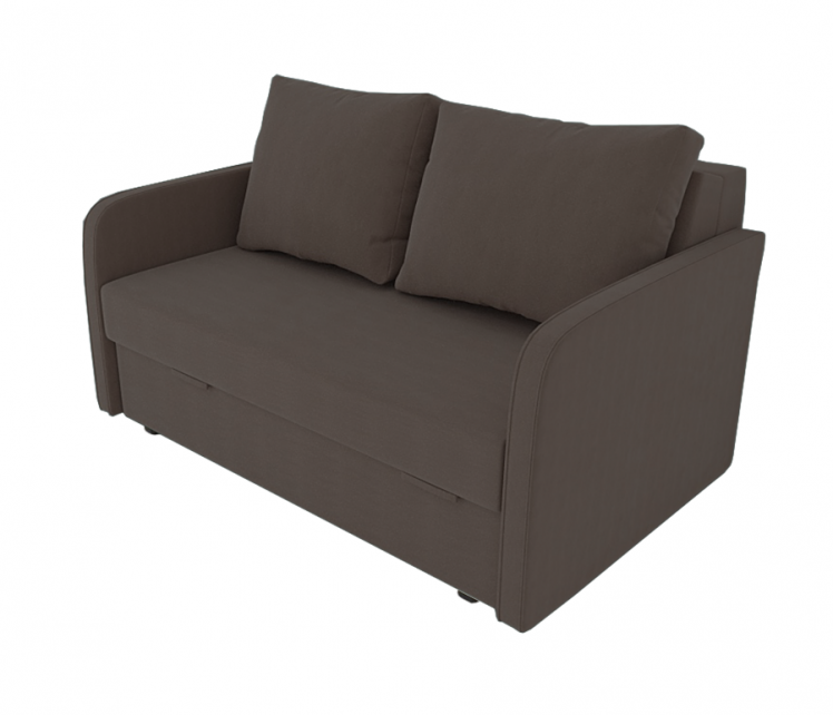 Диван Сидней Книжка (Берхоусе) Цвет фасада: Коричневый Велюто 23; Тип: Прямой; Материал фасада: Металл/Велюр / (Berhouse)_0