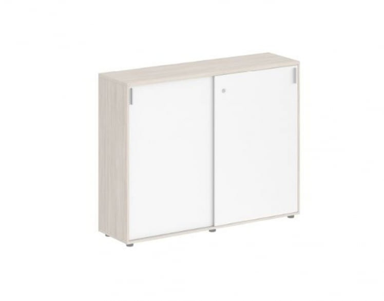 Шкаф-купе средний с замком Сигма СГ.711.ОЛ.ВХ Дуб светлый Белый / Sigma SG.711.OL.WH_0
