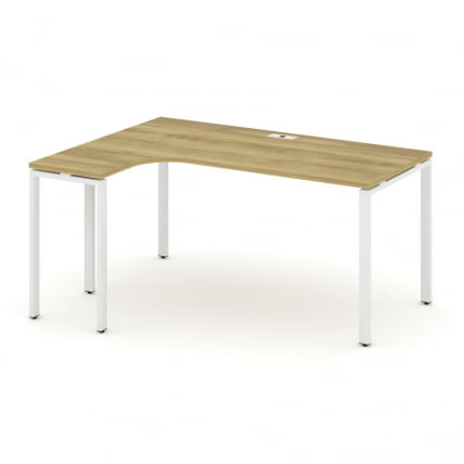 Стол эргономичный левый CОНCЕПТ CН.ОСА-002(Л) Дуб Винченцо Белый / CONCEPT CN.OSA-002(L)_0