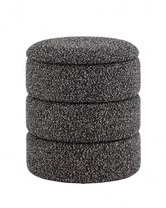 Пуф с ящиком Хиве КСС букле черный меланж / Hive XS_0
