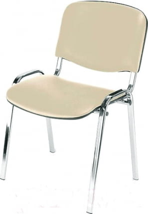 Стул ЗП_УП_ЕЧаир Рио ИЗО хром к/з бежевый 550732 / ZP_UP_EChair Rio_2
