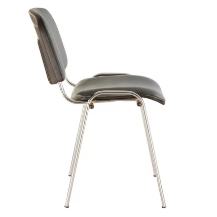 Стул для посетителей Исо CФ-001 хром кожзам Серый / Iso CF-001_2