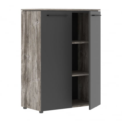 Шкаф с глухими средними дверьми МОРРИС ТРЕНД ММC 85.1 Сосна Нордик Антрацит / MORRIS TREND MMC_1