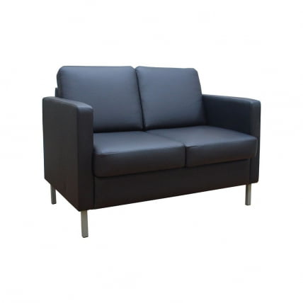 Диван офисный двойной Эндер Черный Екотекс 3001 / Ecotex_0