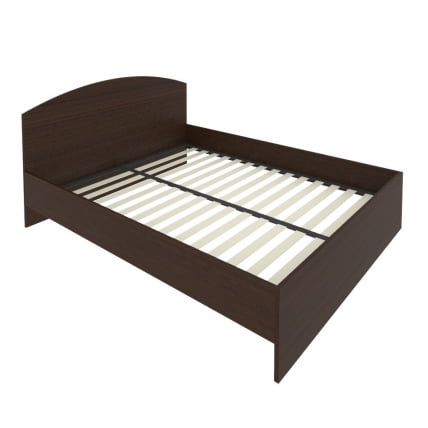 Кровать с ортопедическим основанием и изголовьем ЛИГХТ С-КИ-160 Венге Цаво / LIGHT_0