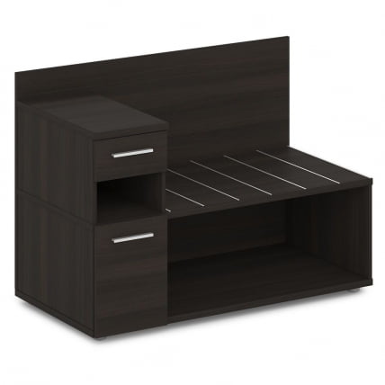 Тумба багажная с ящиком и дверью левый Орната 	Н-444 Л Дуб Честерфилд / Ornata_0