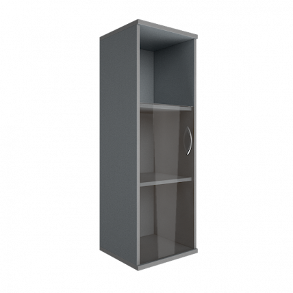 Шкаф средний узкий левый Рива А.СУ-2.2 Л Клен/Металлик / Riva_0