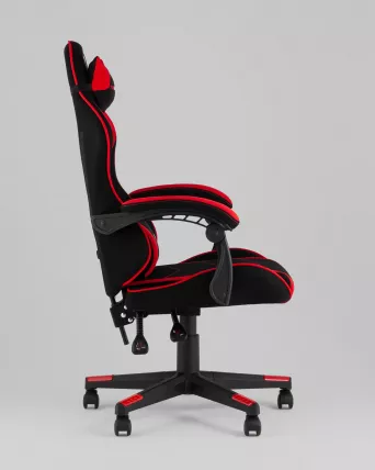 Кресло спортивное ТопЧаирс Шадов ткань черно-красный / TopChairs Shadow_1