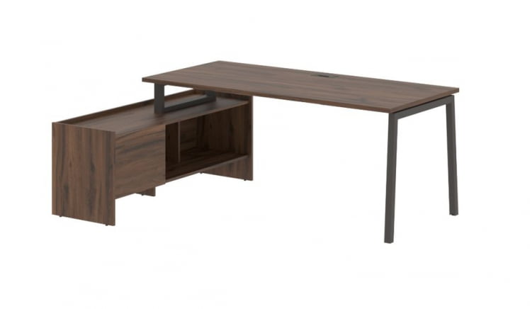 Стол с тумбой ЕДИС ЕЛCТ 19814 Дуб Денвер темный Мокко / EDIS ELCT_0