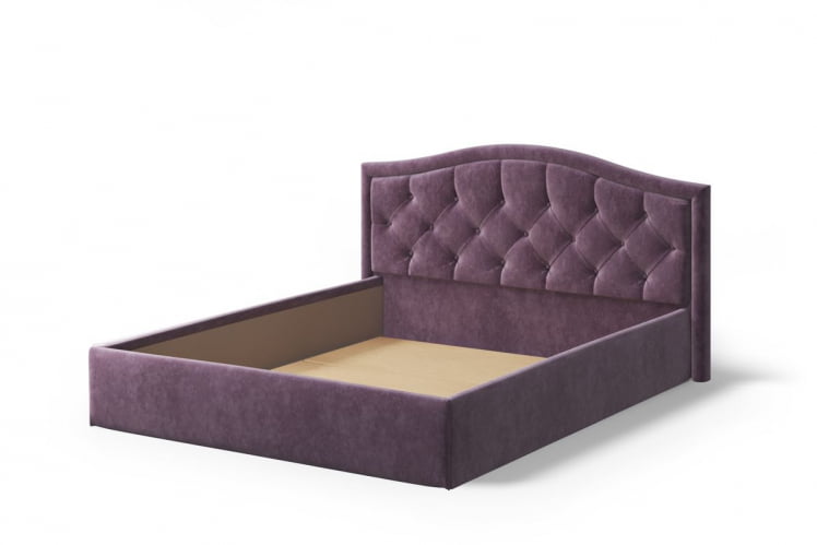 Кровать Стелла, 1400*2000 мм, велюр НЕО 17, фиолетовый / NEO_2