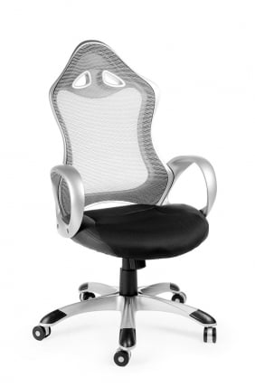 Кресло офисное Тесла CКС0398Х01 Грей силвер / CX0398H01 Grey silver_0