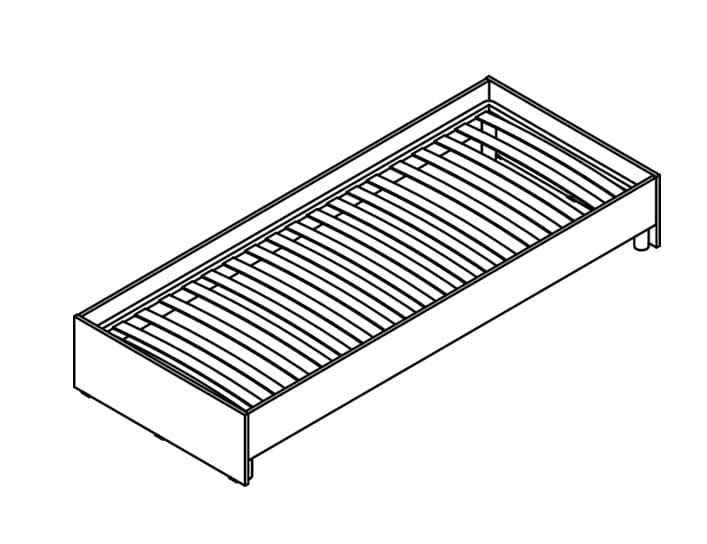 Кровать без изголовья КБВ 208 Белый / KBW_1