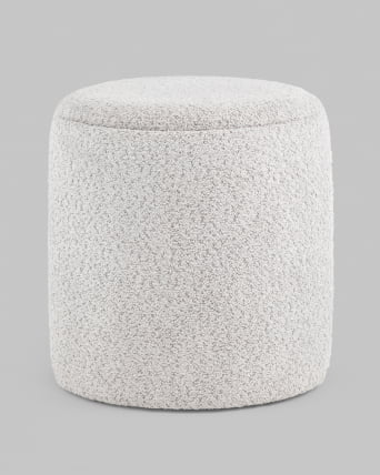 Пуф Такс букле (светло-серый) / Taks_1