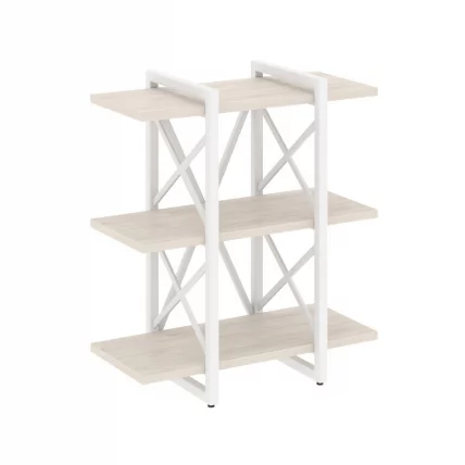 Стеллаж на регулируемых опорах - 3 полки ЛОФТ ВР.Л-МСТ.О-3.4В Металл белый Денвер светлый / LOFT VR.L-MST.O-3.4V_0