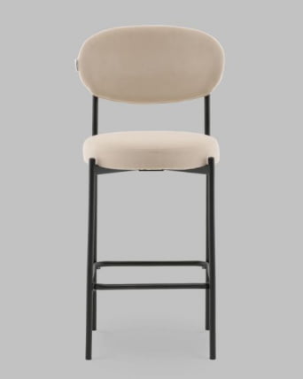 Стул Полубарный Бриф ДД ПБ велюр бежевый / DD_2