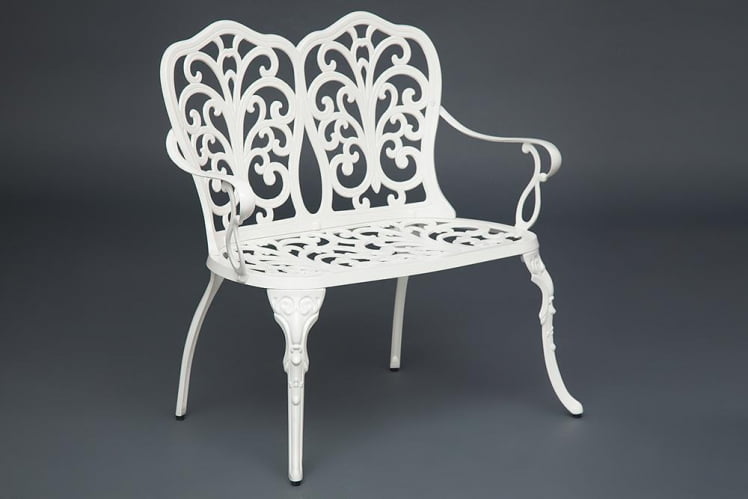 Скамья Сеcрет Де Маисон Сймпхоние алюминиевый сплав, 95х56х92см, буттер вхите / Secret De Maison Symphonie butter white_2