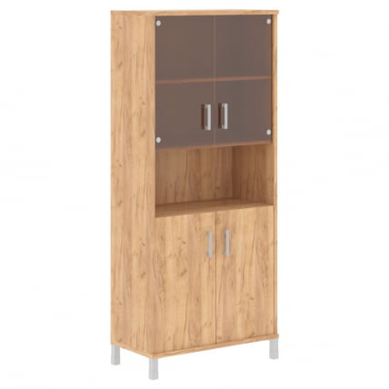 Стеллаж стекло тонированное В430.10 Дуб Бофорд_0