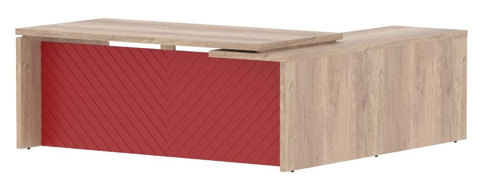 Стол руководителя левый Торр ЛУКС ТЛCТ 2020 Л Дуб Каньон Красный / Torr LUX TLCT L_0