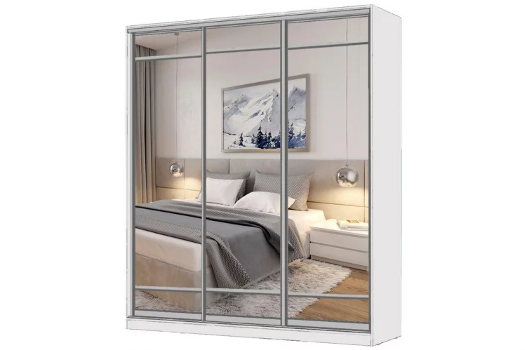 Шкаф-купе 3-х дверный Виктория 2000х584х2300, Белый 20ДЗЗЗДЗЗЗДЗЗЗ-ЯЯПП-Б 310-3320_0