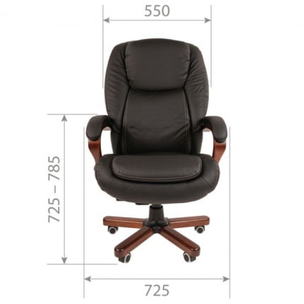 Кресло руководителя CХАИРМАН 408 кожа/экокожа, коричневый / CHAIRMAN_3